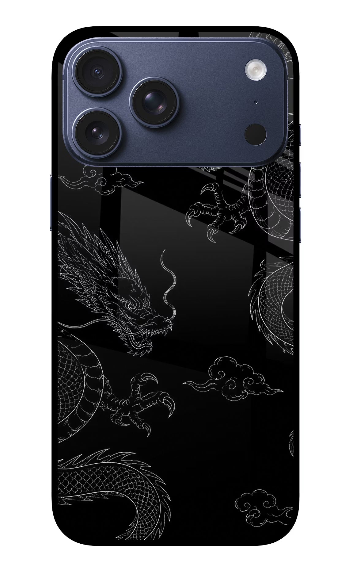 Twin Dragons iPhone 17 Pro Max Glass Case Back Cover by Casekaro
