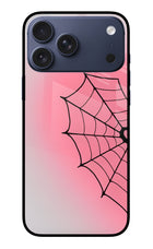 Pink Web iPhone 17 Pro Max Glass Case