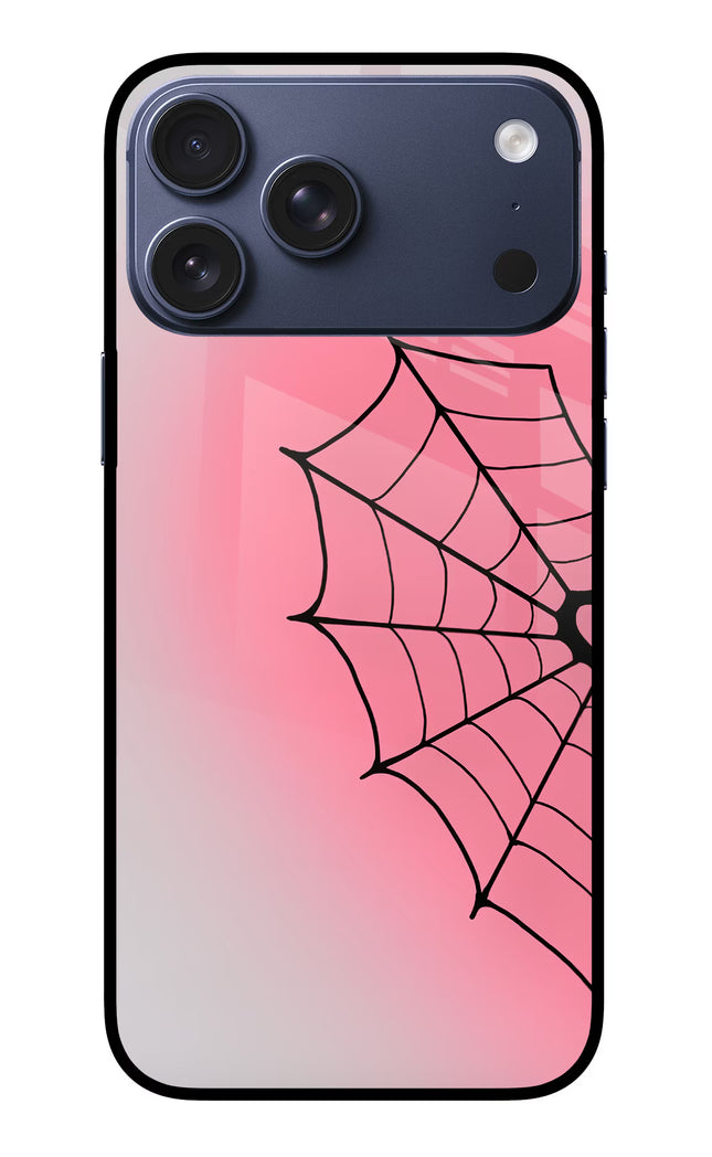 Pink Web iPhone 17 Pro Max Glass Case