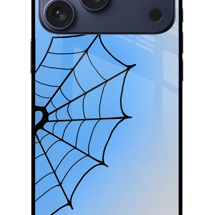 Blue Web iPhone 17 Pro Max Glass Case