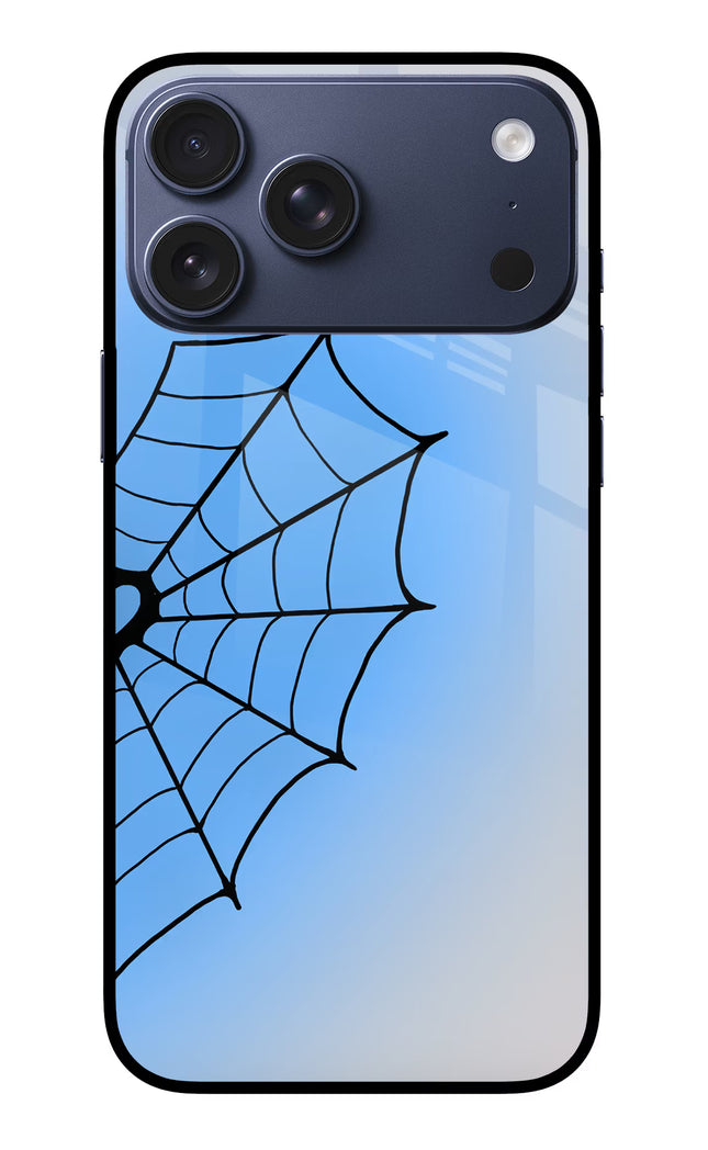Blue Web iPhone 17 Pro Max Glass Case