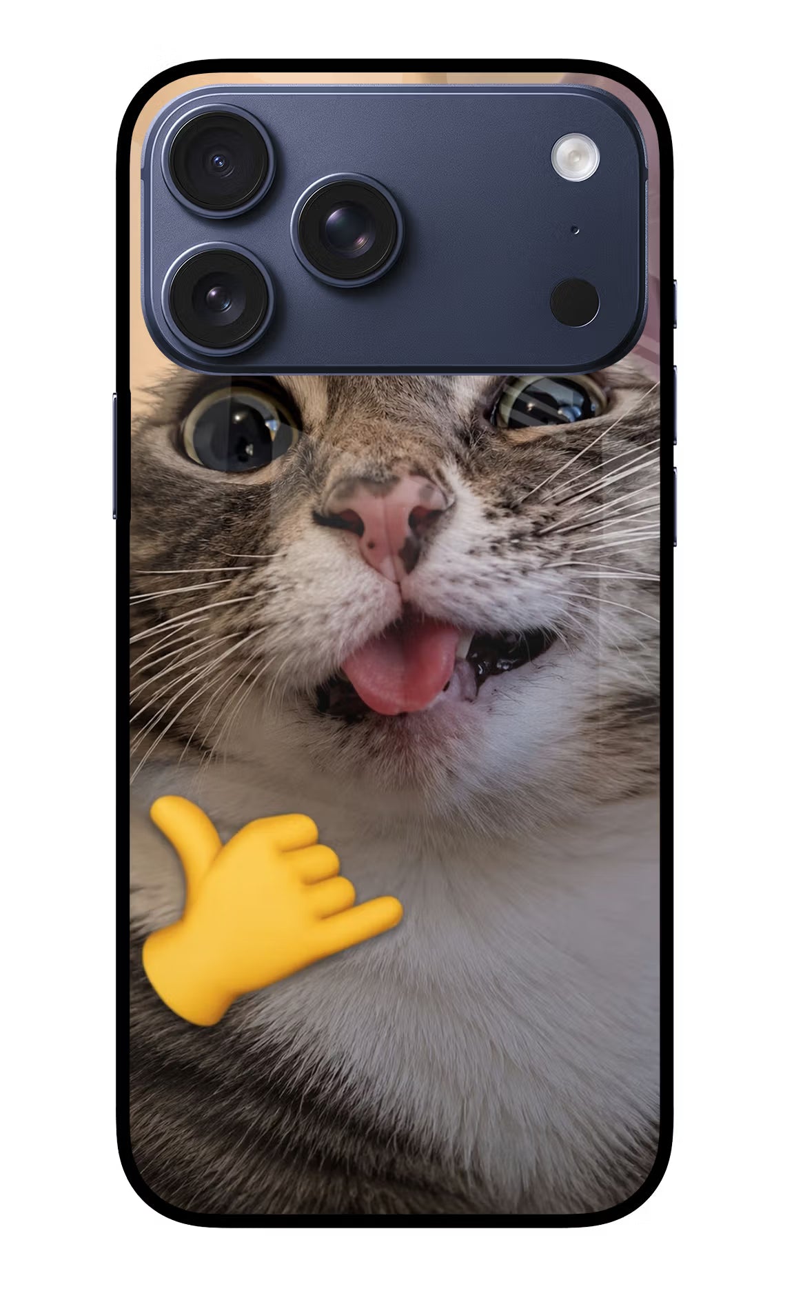 Silly Cat Call iPhone 17 Pro Max Glass Case