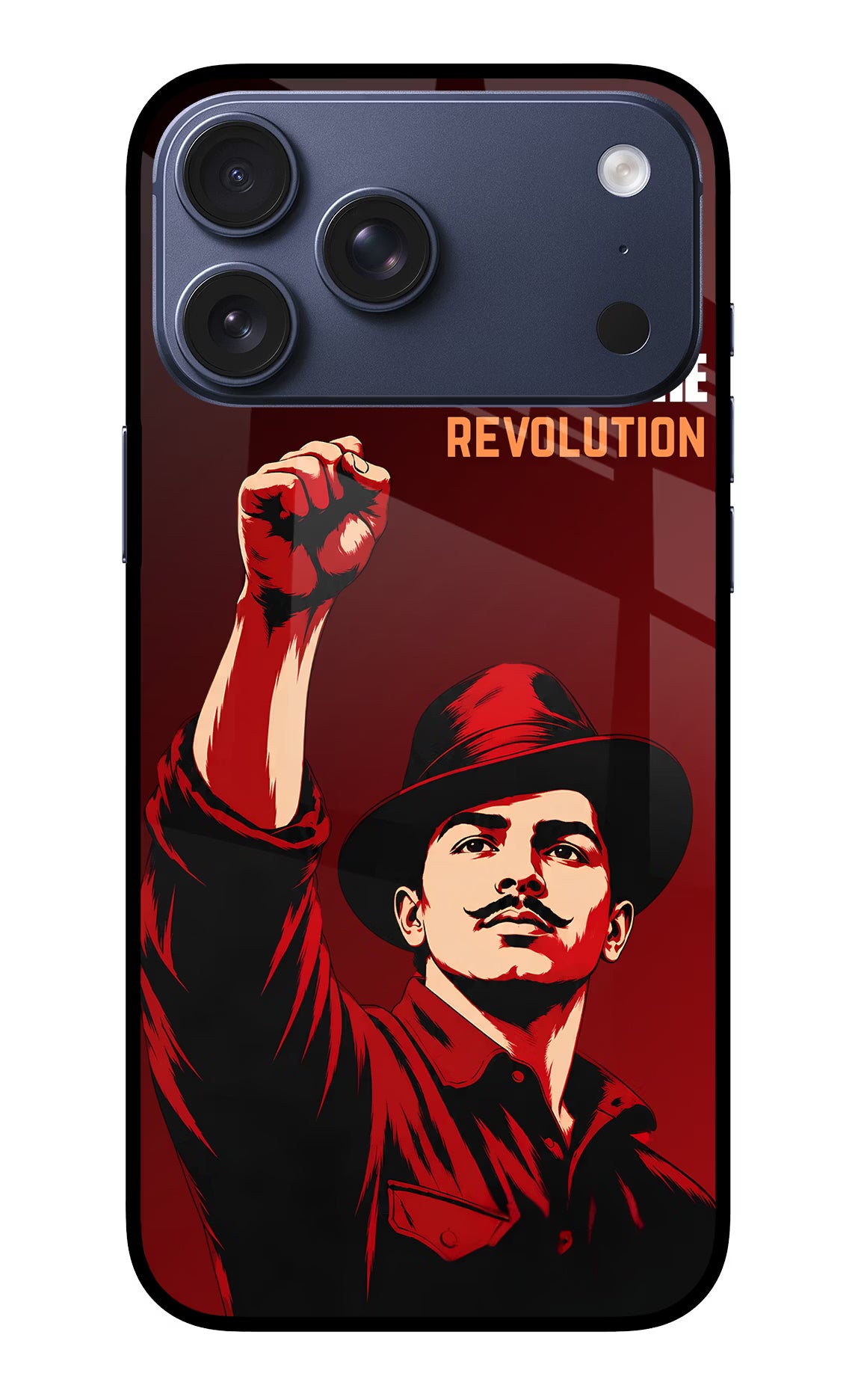 Bhagat Singh Revolution iPhone 17 Pro Max Glass Case