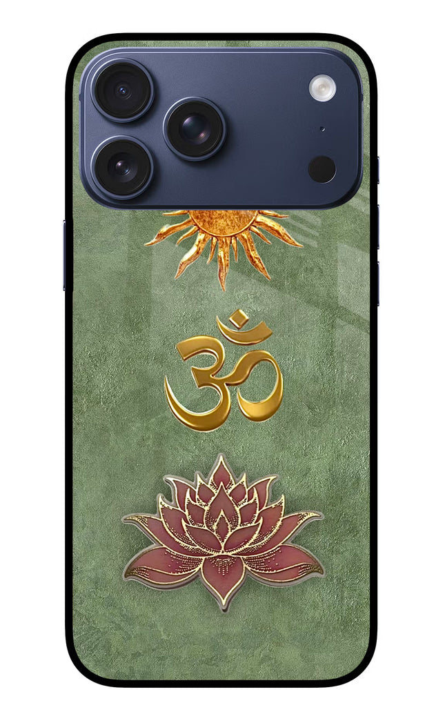 Om & Lotus iPhone 17 Pro Max Glass Case