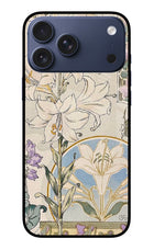 White Lily iPhone 17 Pro Max Glass Case