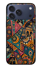 Folk Print iPhone 17 Pro Max Glass Case