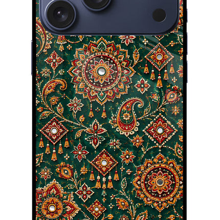Green Pataka iPhone 17 Pro Max Glass Case