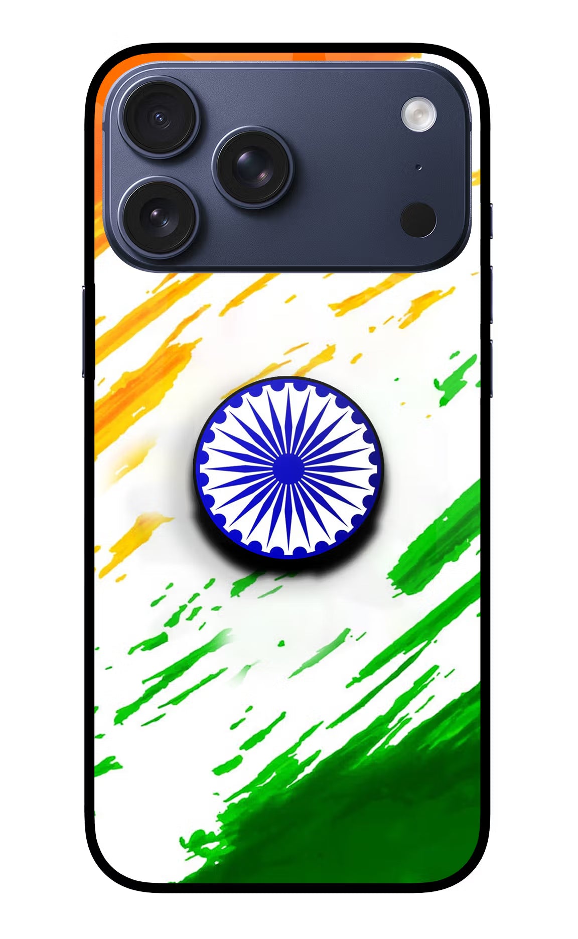 Indian Flag Ashoka Chakra iPhone 17 Pro Max Pop Case by Casekaro