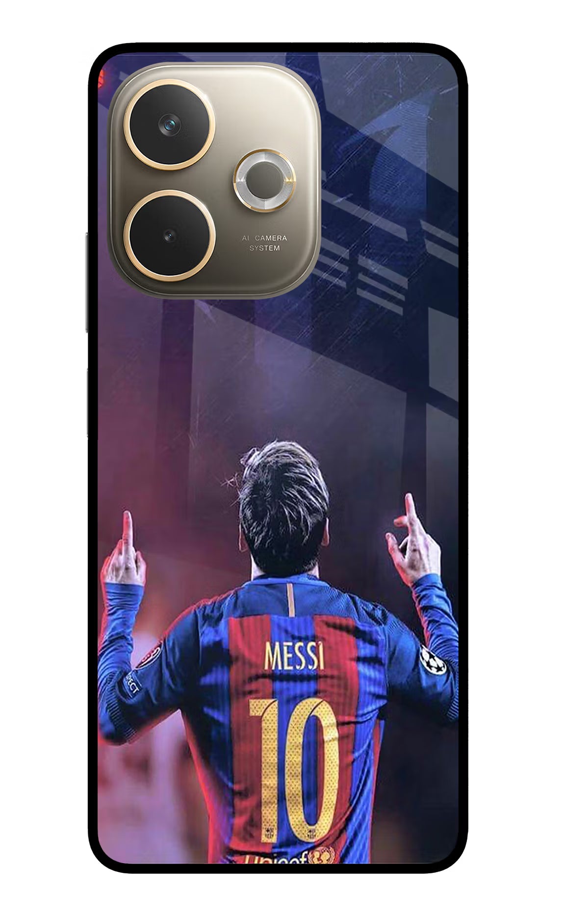 Messi Oppo A5 Pro 5G Glass Case Back Cover by Casekaro