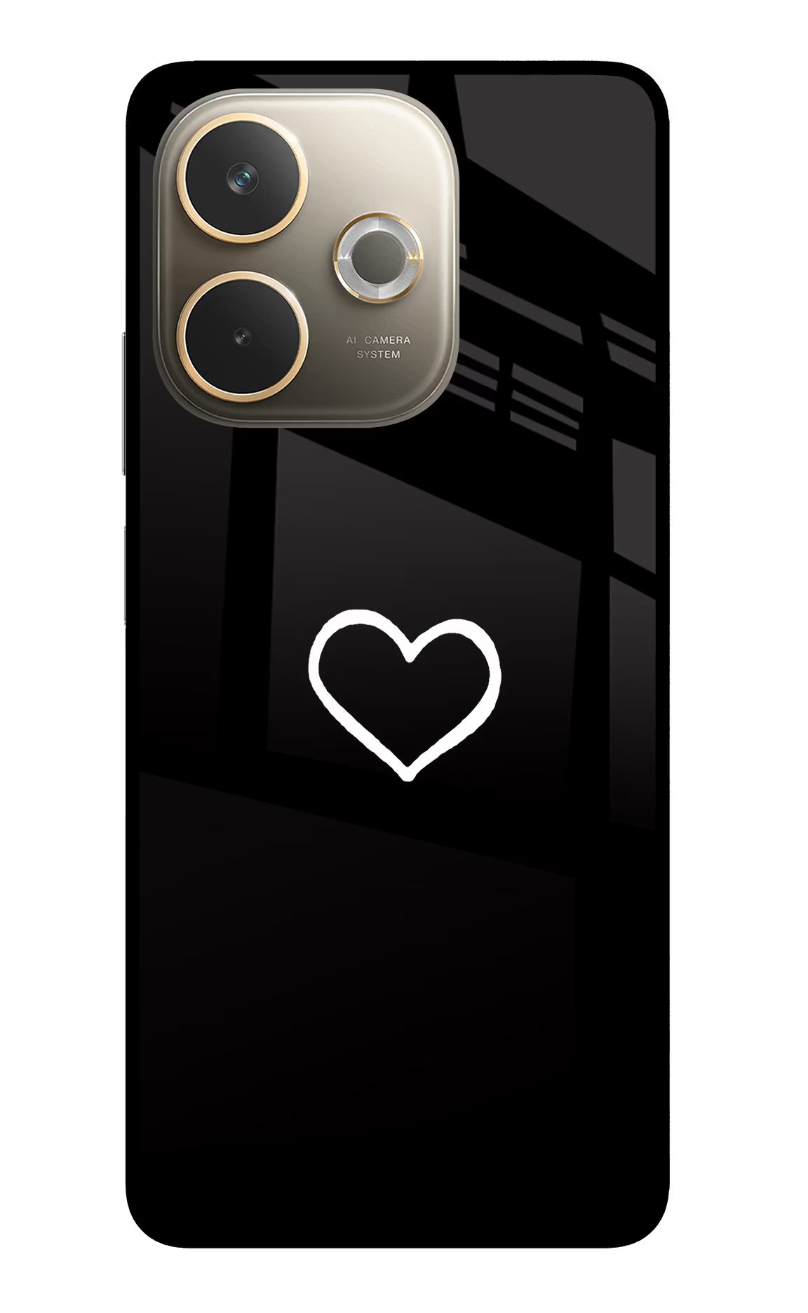 Heart Oppo A5 Pro 5G Glass Case Back Cover by Casekaro
