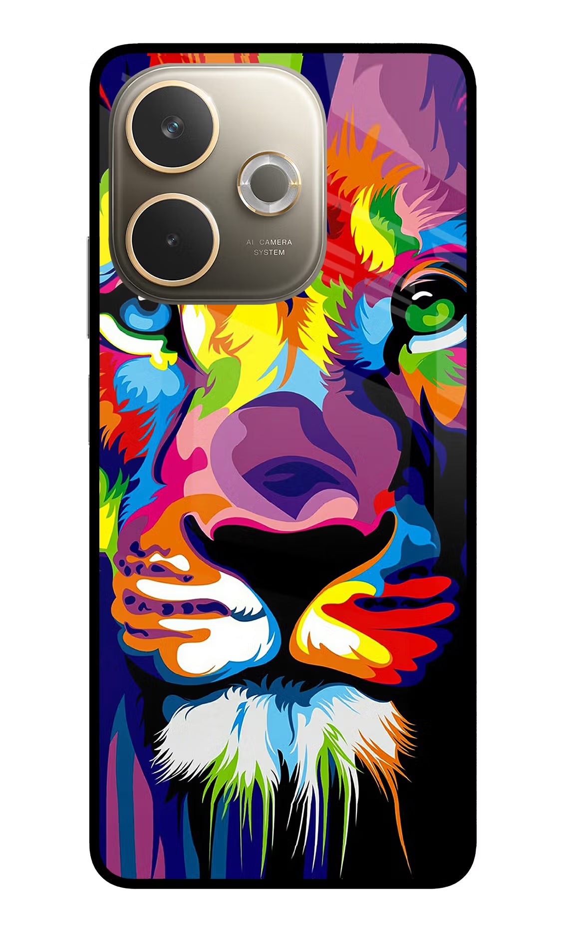 Lion Oppo A5 Pro 5G Glass Case Back Cover by Casekaro