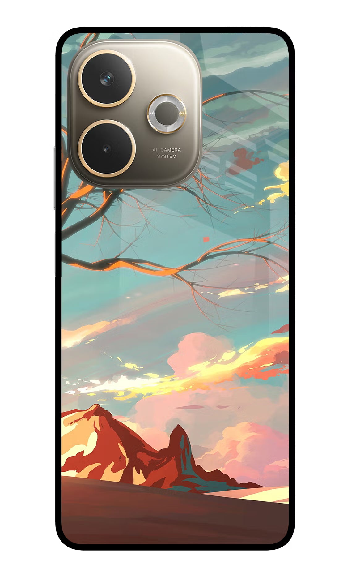 Scenery Oppo A5 Pro 5G Glass Case Back Cover by Casekaro