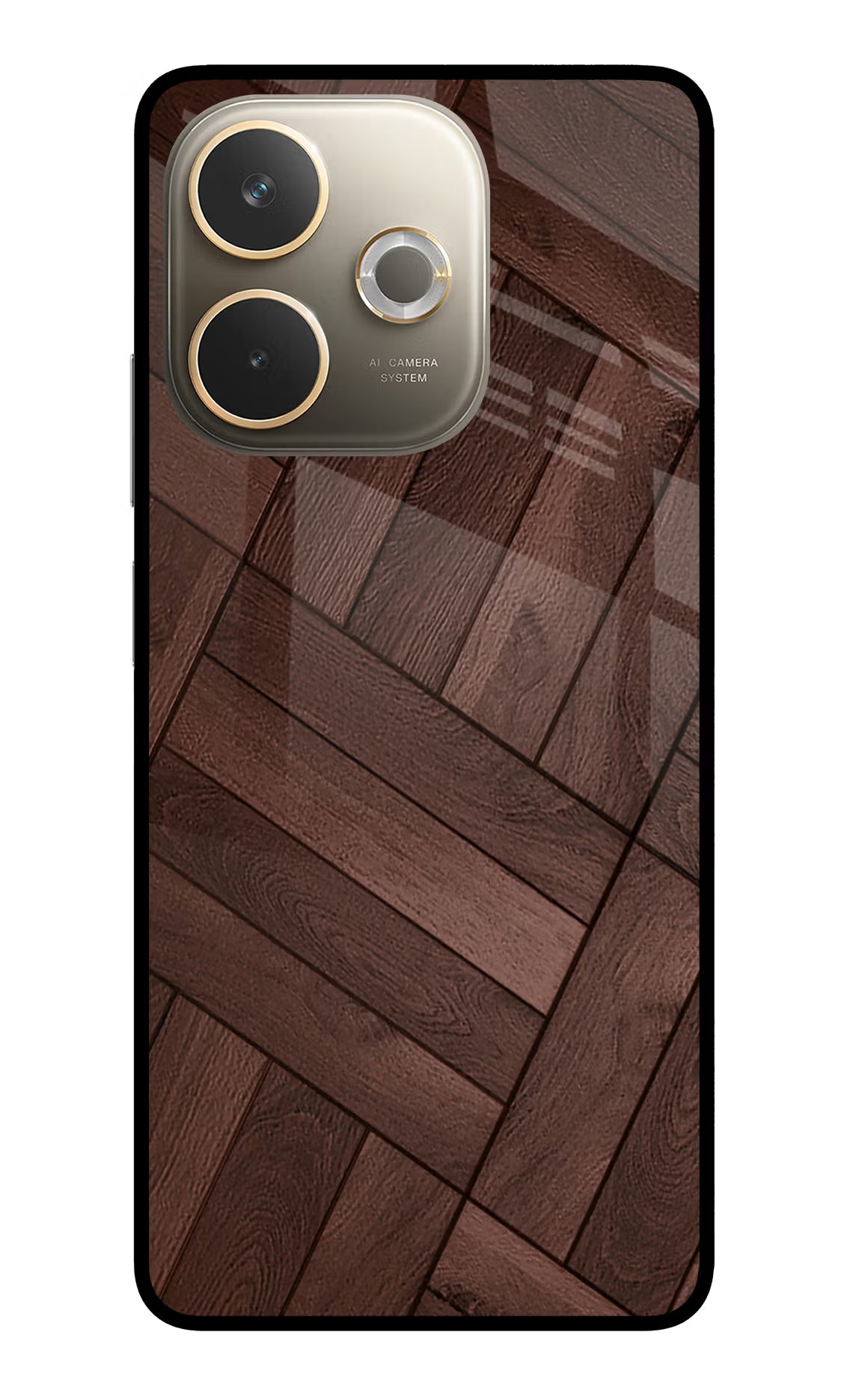 Wooden Texture Design Oppo A5 Pro 5G Glass Case Back Cover by Casekaro