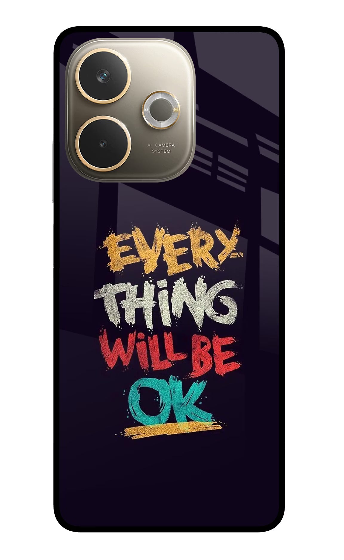 Everything Will Be Ok Oppo A5 Pro 5G Glass Case Back Cover by Casekaro