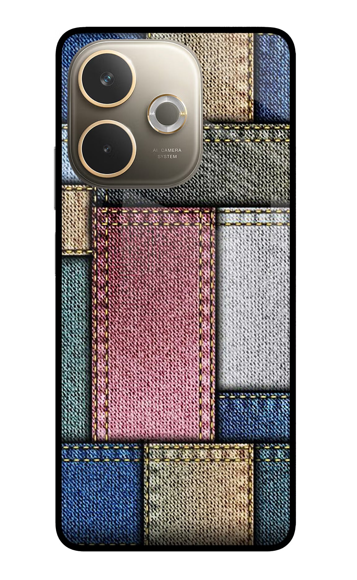 Multicolor Jeans Oppo A5 Pro 5G Glass Case