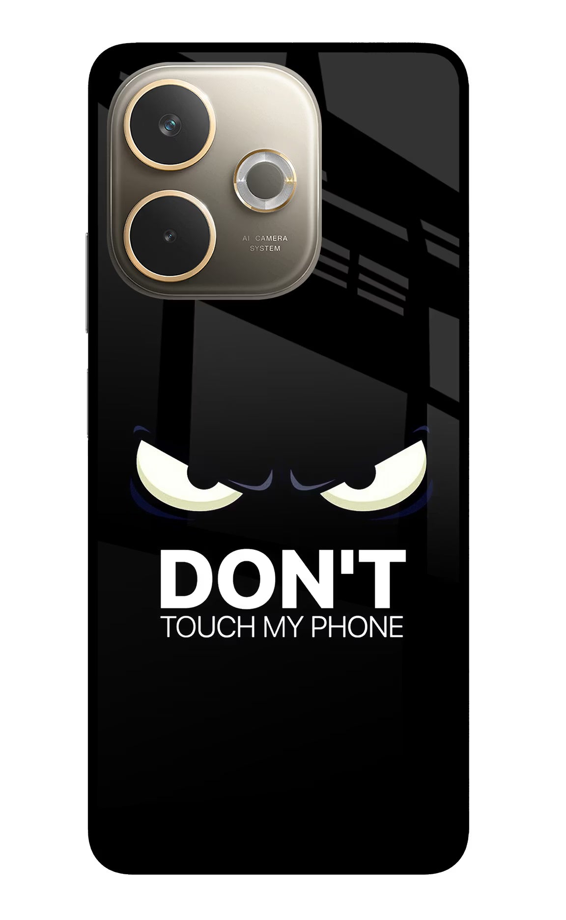 Don'T Touch My Phone Oppo A5 Pro 5G Glass Case Back Cover by Casekaro