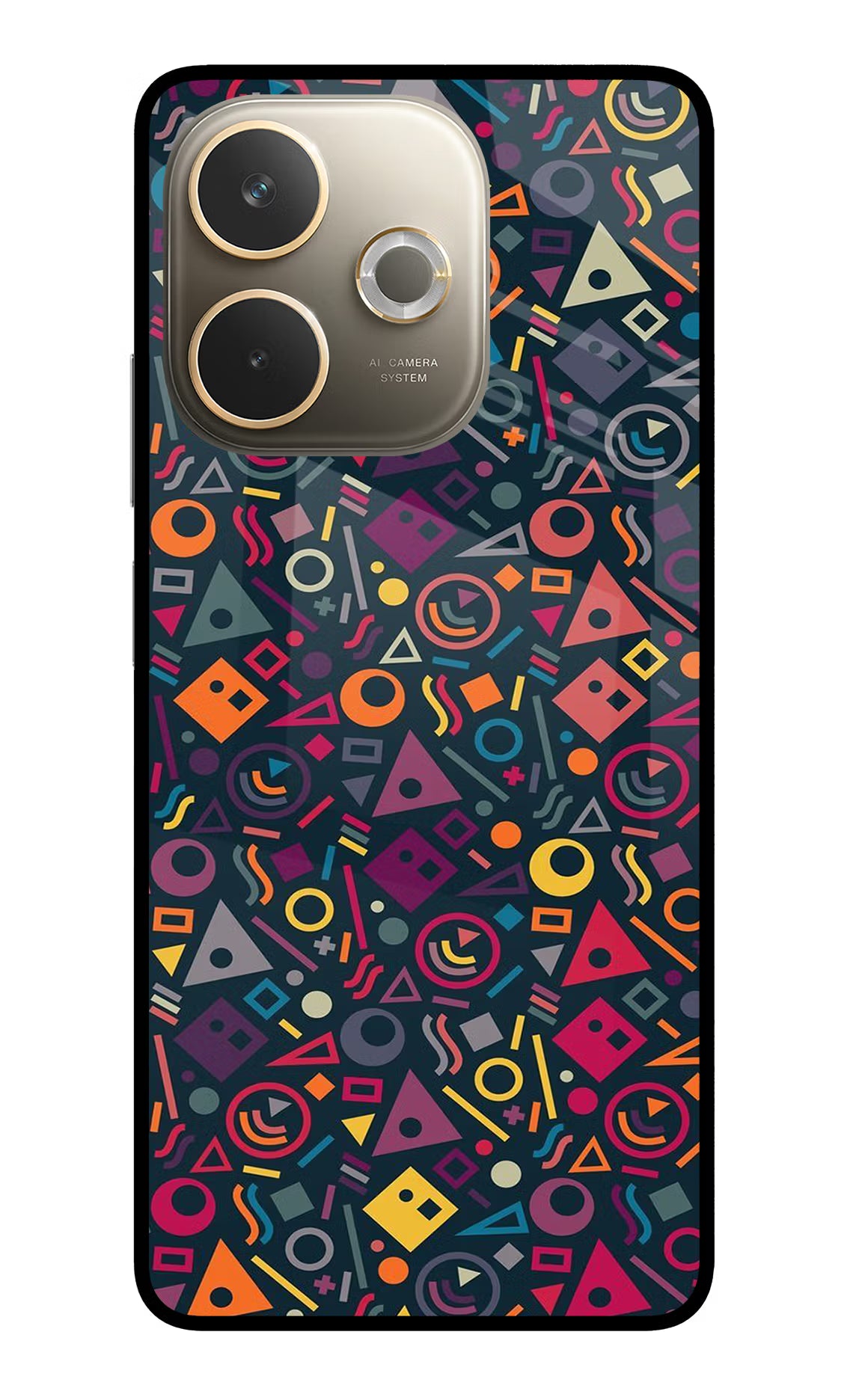 Geometric Abstract Oppo A5 Pro 5G Glass Case Back Cover by Casekaro
