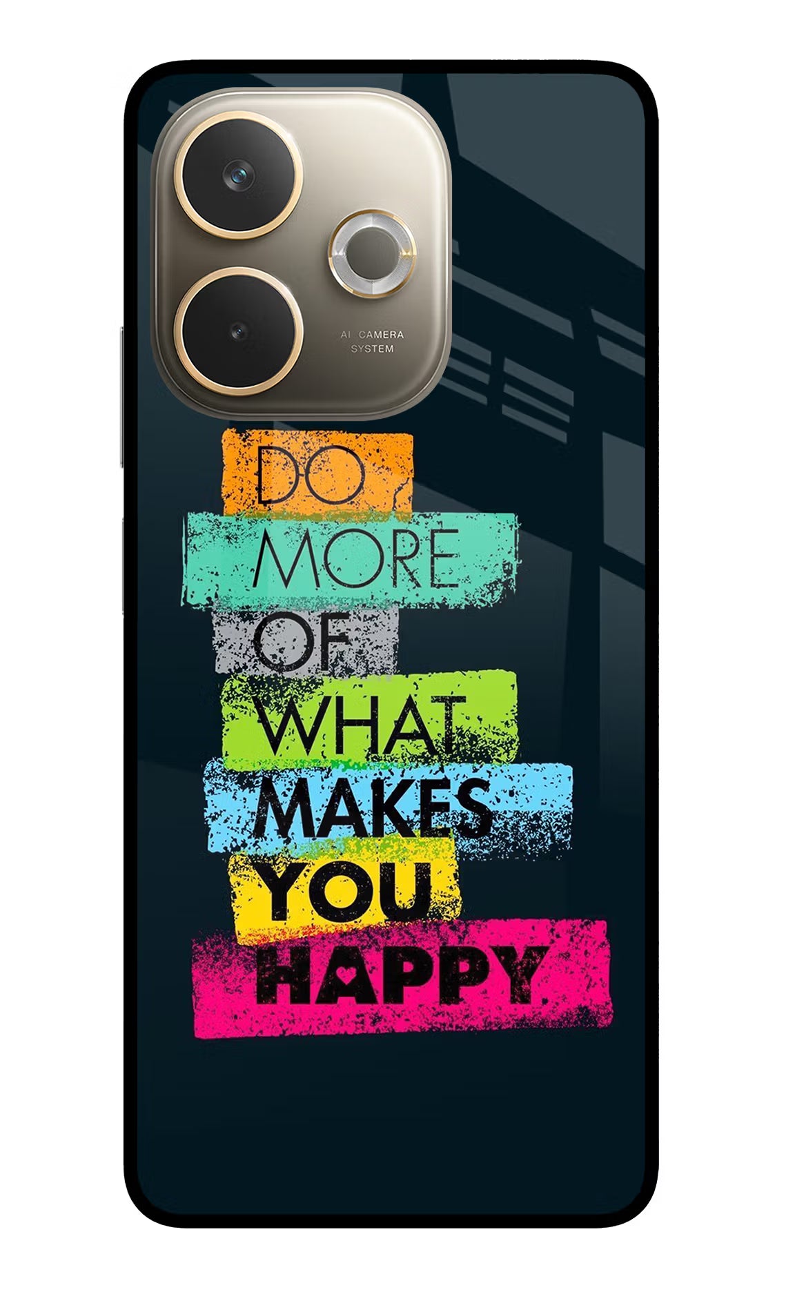 Do More Of What Makes You Happy Oppo A5 Pro 5G Glass Case Back Cover by Casekaro