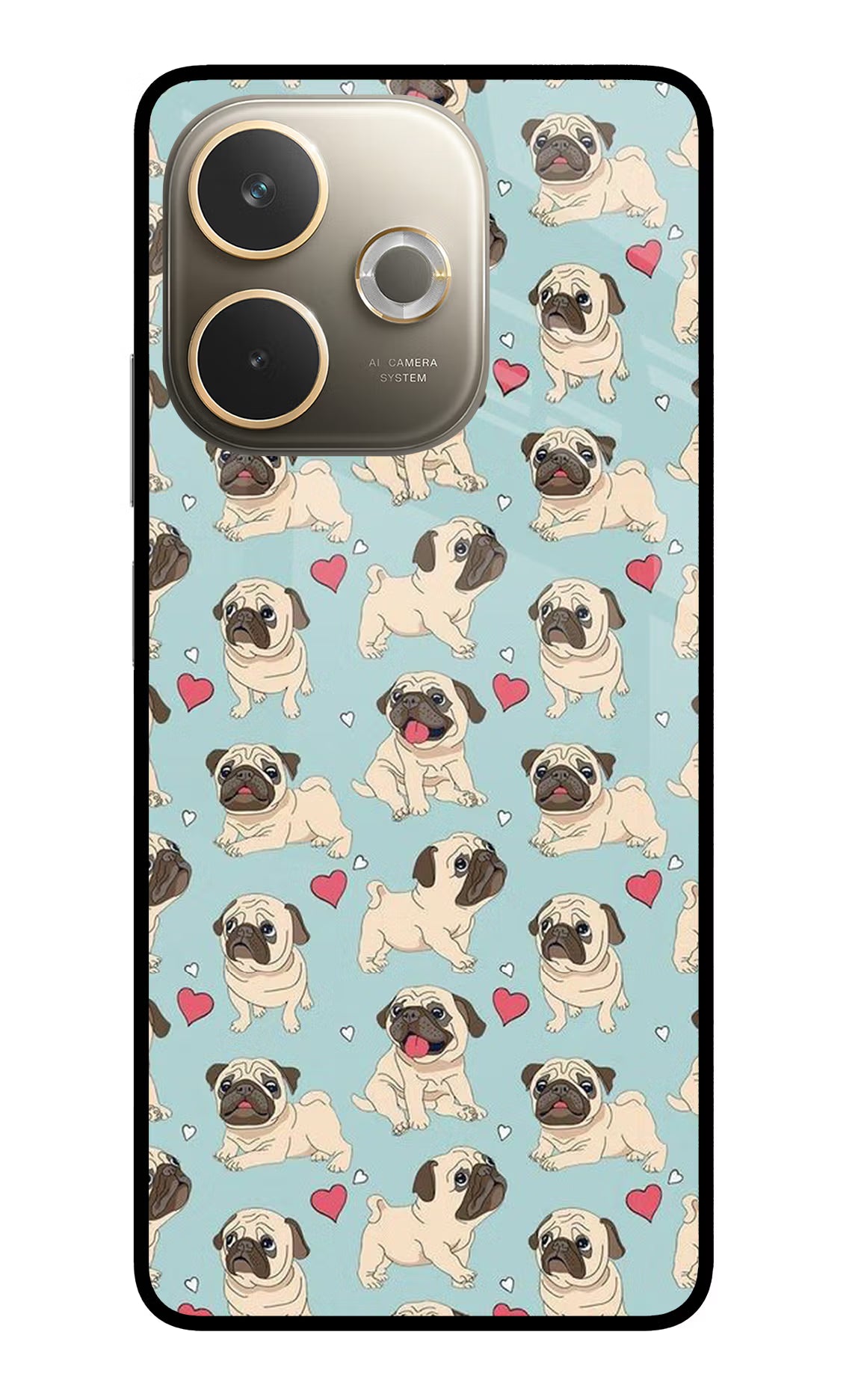 Pug Dog Oppo A5 Pro 5G Glass Case Back Cover by Casekaro