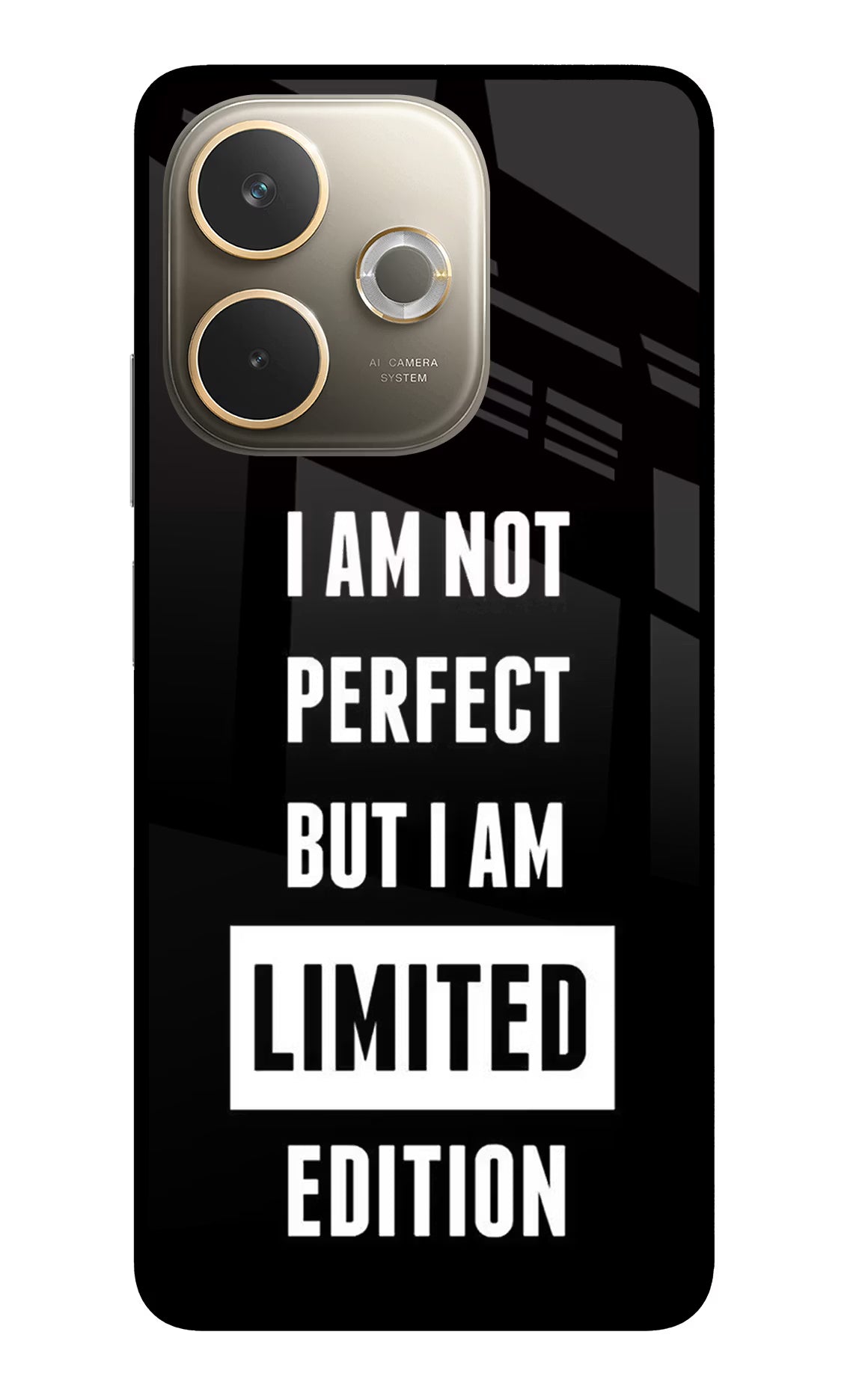 I Am Not Perfect But I Am Limited Edition Oppo A5 Pro 5G Glass Case Back Cover by Casekaro