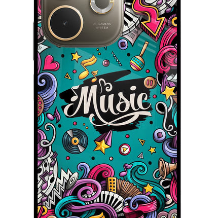 Music Graffiti Oppo A5 Pro 5G Glass Case