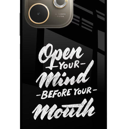 Open Your Mind Before Your Mouth Oppo A5 Pro 5G Glass Case