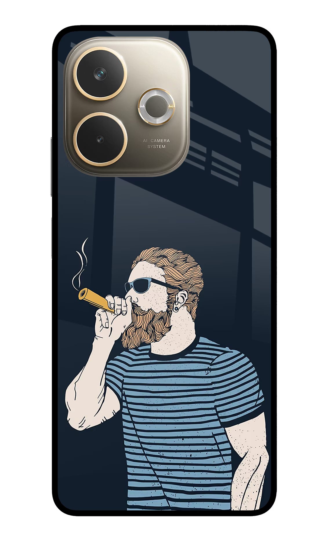 Smoking Oppo A5 Pro 5G Glass Case Back Cover by Casekaro