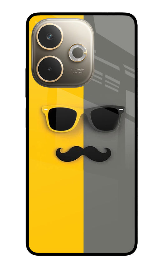 Sunglasses with Mustache Oppo A5 Pro 5G Glass Case