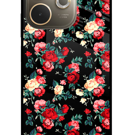 Rose Pattern Oppo A5 Pro 5G Glass Case