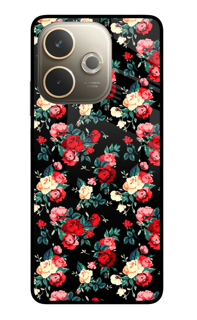 Rose Pattern Oppo A5 Pro 5G Glass Case