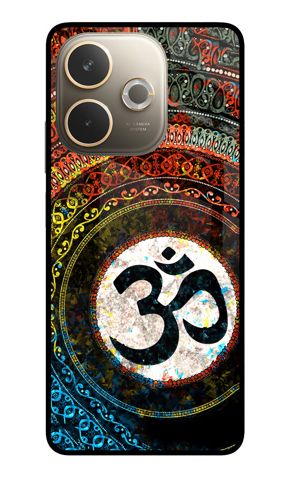 Om Cultural Oppo A5 Pro 5G Glass Case Back Cover by Casekaro