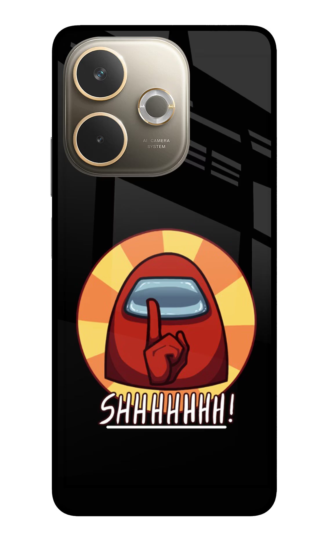 Among Us Shhh! Oppo A5 Pro 5G Glass Case Back Cover by Casekaro