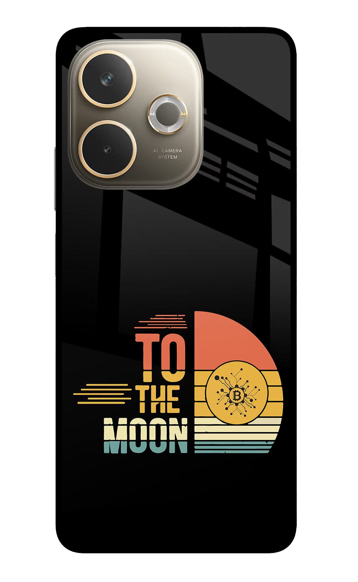 To the Moon Oppo A5 Pro 5G Glass Case Back Cover by Casekaro