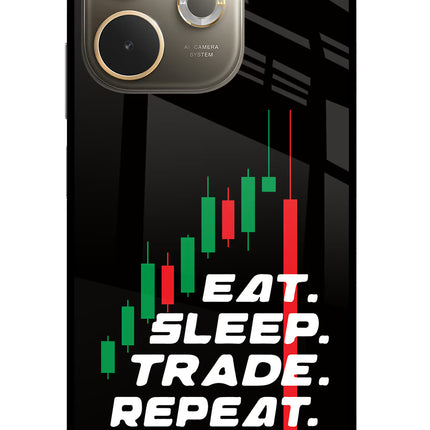 Eat Sleep Trade Repeat Oppo A5 Pro 5G Glass Case