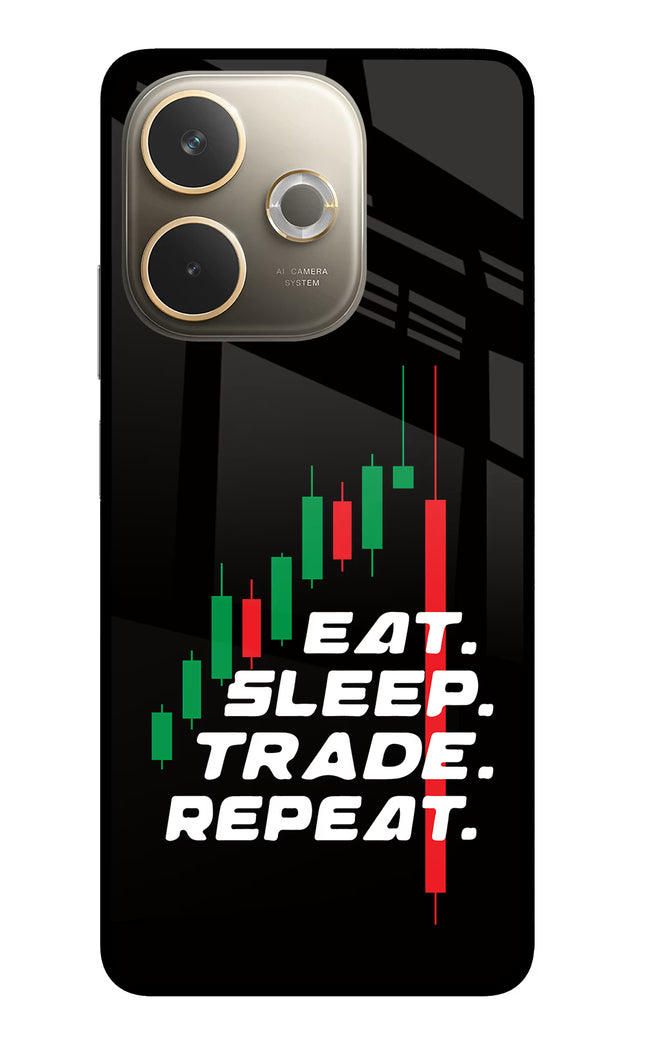 Eat Sleep Trade Repeat Oppo A5 Pro 5G Glass Case