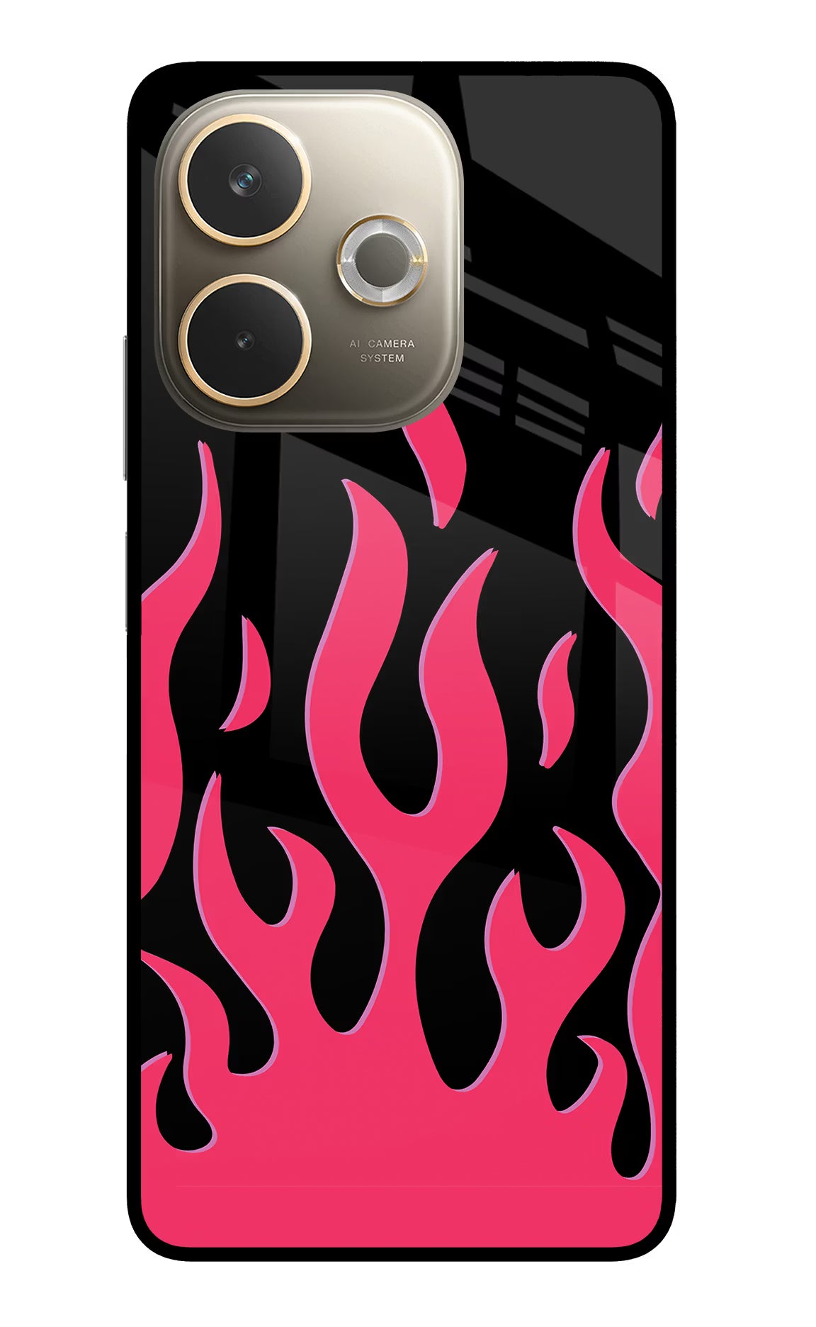 Fire Flames Oppo A5 Pro 5G Glass Case Back Cover by Casekaro