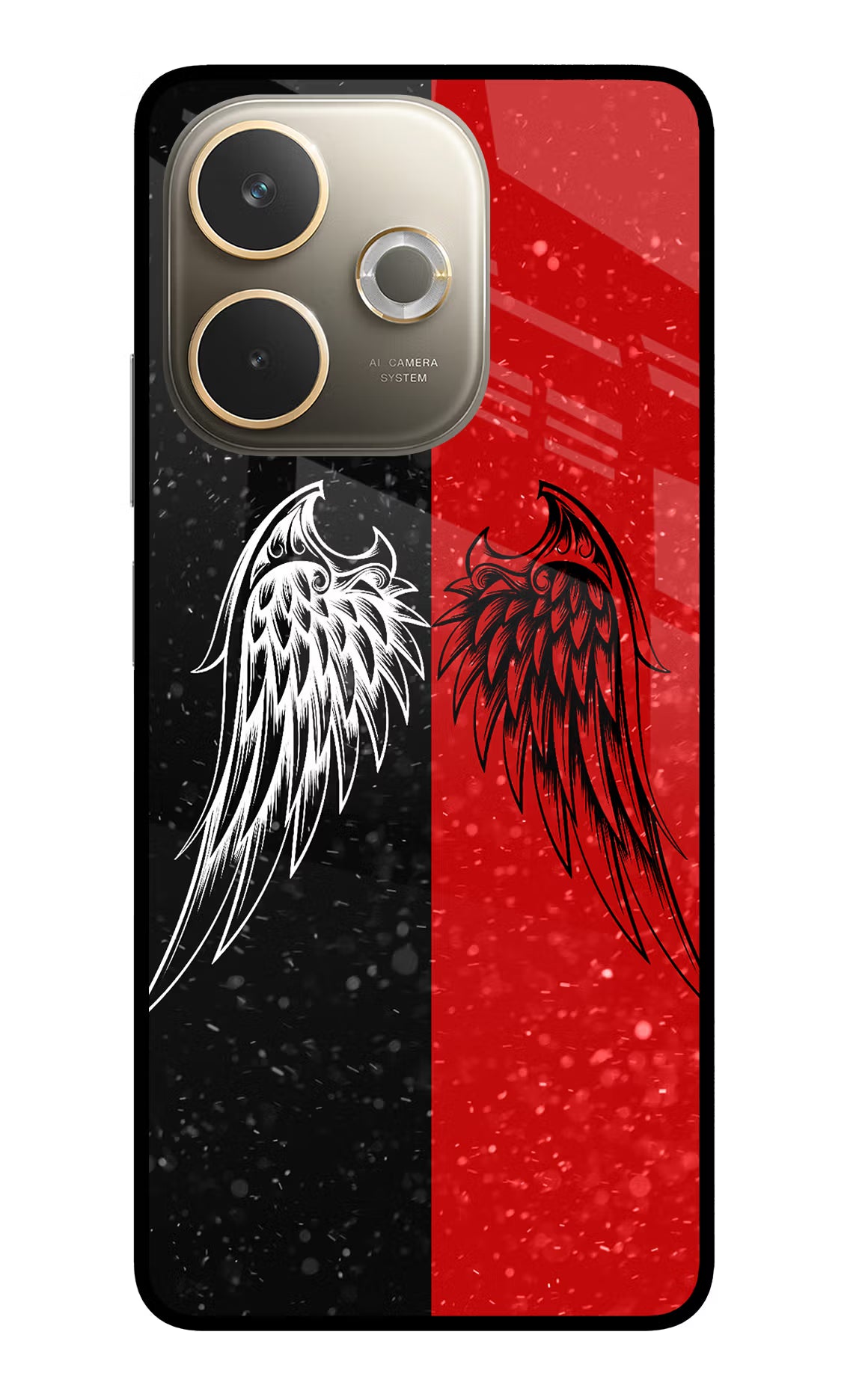 Wings Oppo A5 Pro 5G Glass Case Back Cover by Casekaro