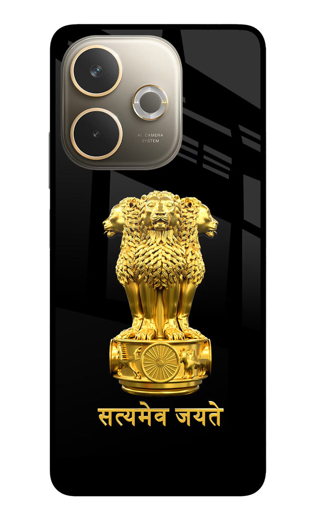 Satyamev Jayate Golden Oppo A5 Pro 5G Glass Case