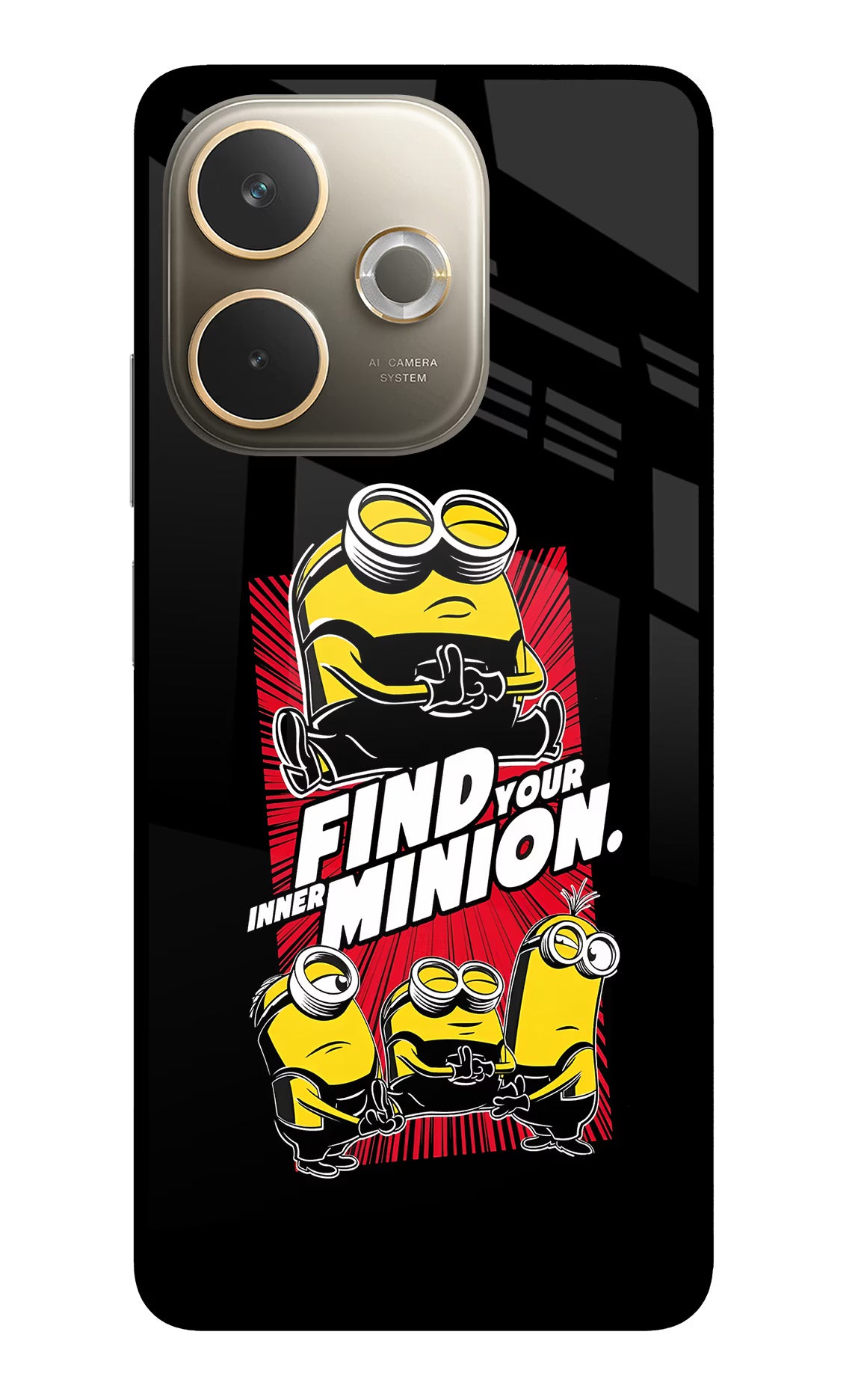 Find your inner Minion Oppo A5 Pro 5G Glass Case Back Cover by Casekaro
