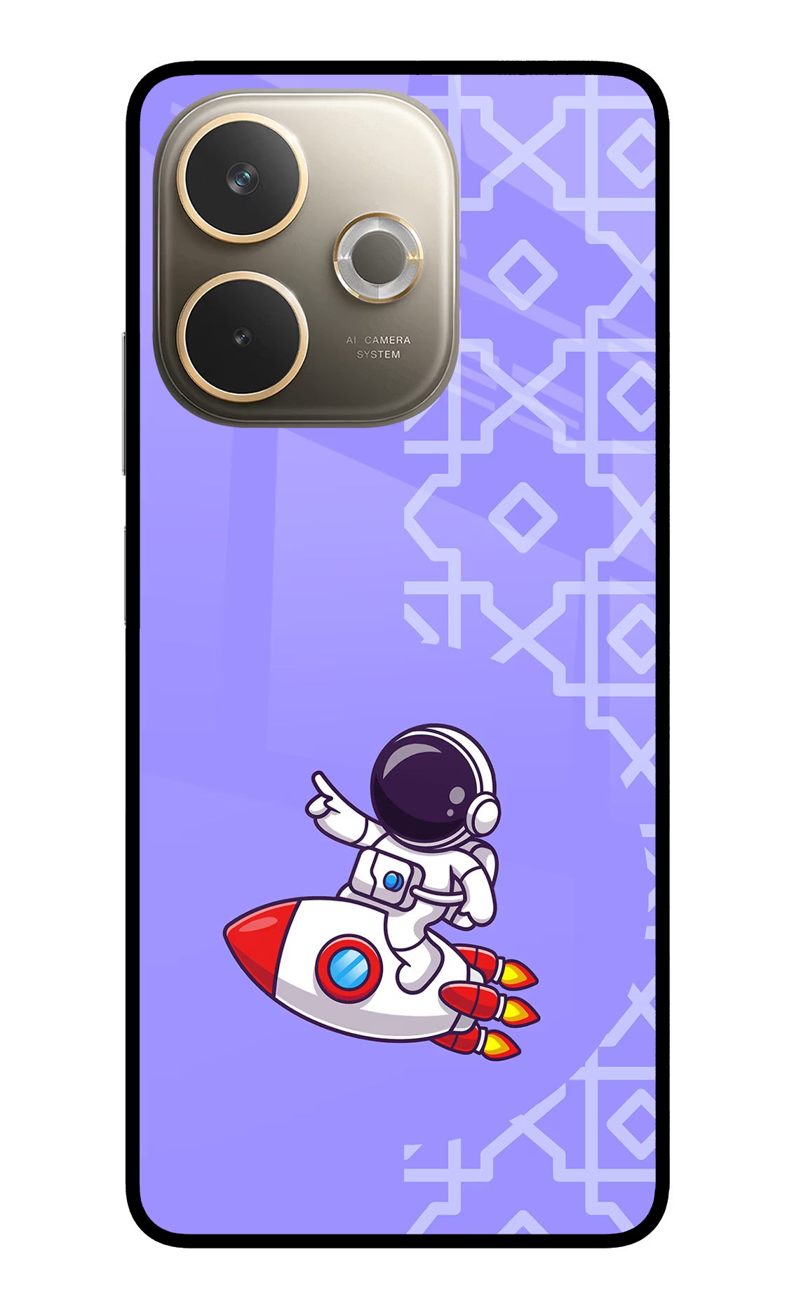 Cute Astronaut Oppo A5 Pro 5G Glass Case Back Cover by Casekaro