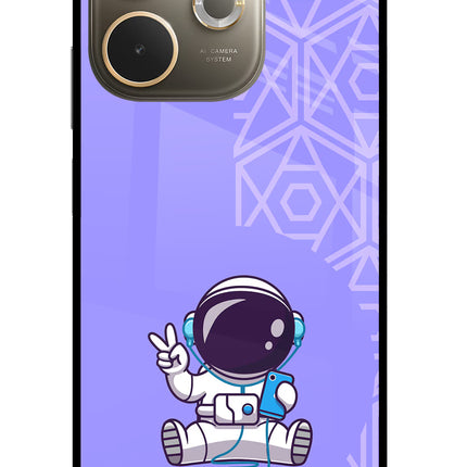 Cute Astronaut Chilling Oppo A5 Pro 5G Glass Case