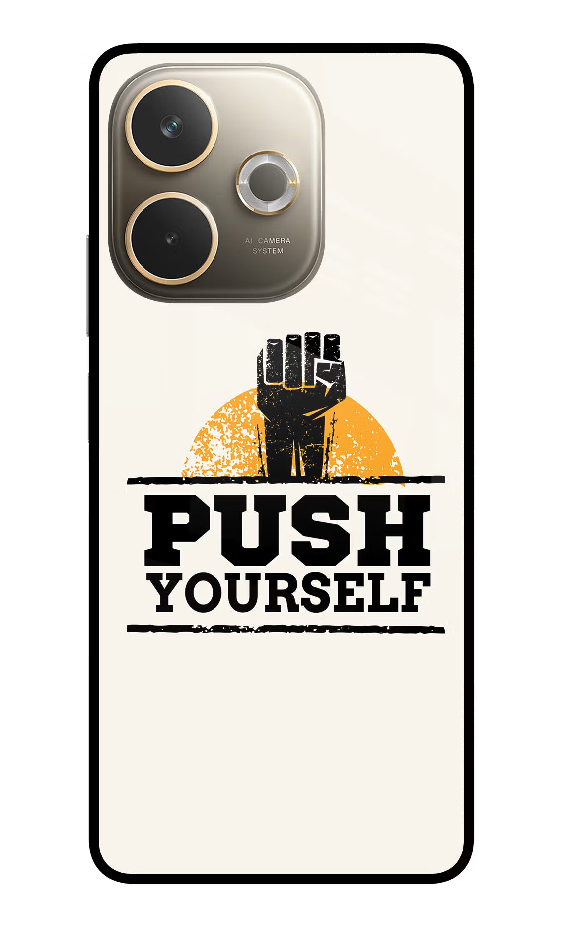 Push Yourself Oppo A5 Pro 5G Glass Case Back Cover by Casekaro