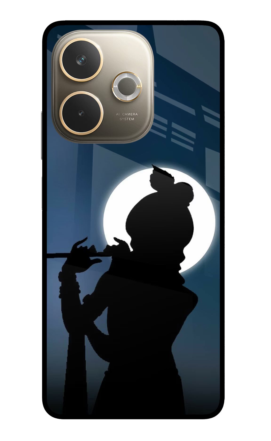 Shri Krishna Silhouette Oppo A5 Pro 5G Glass Case