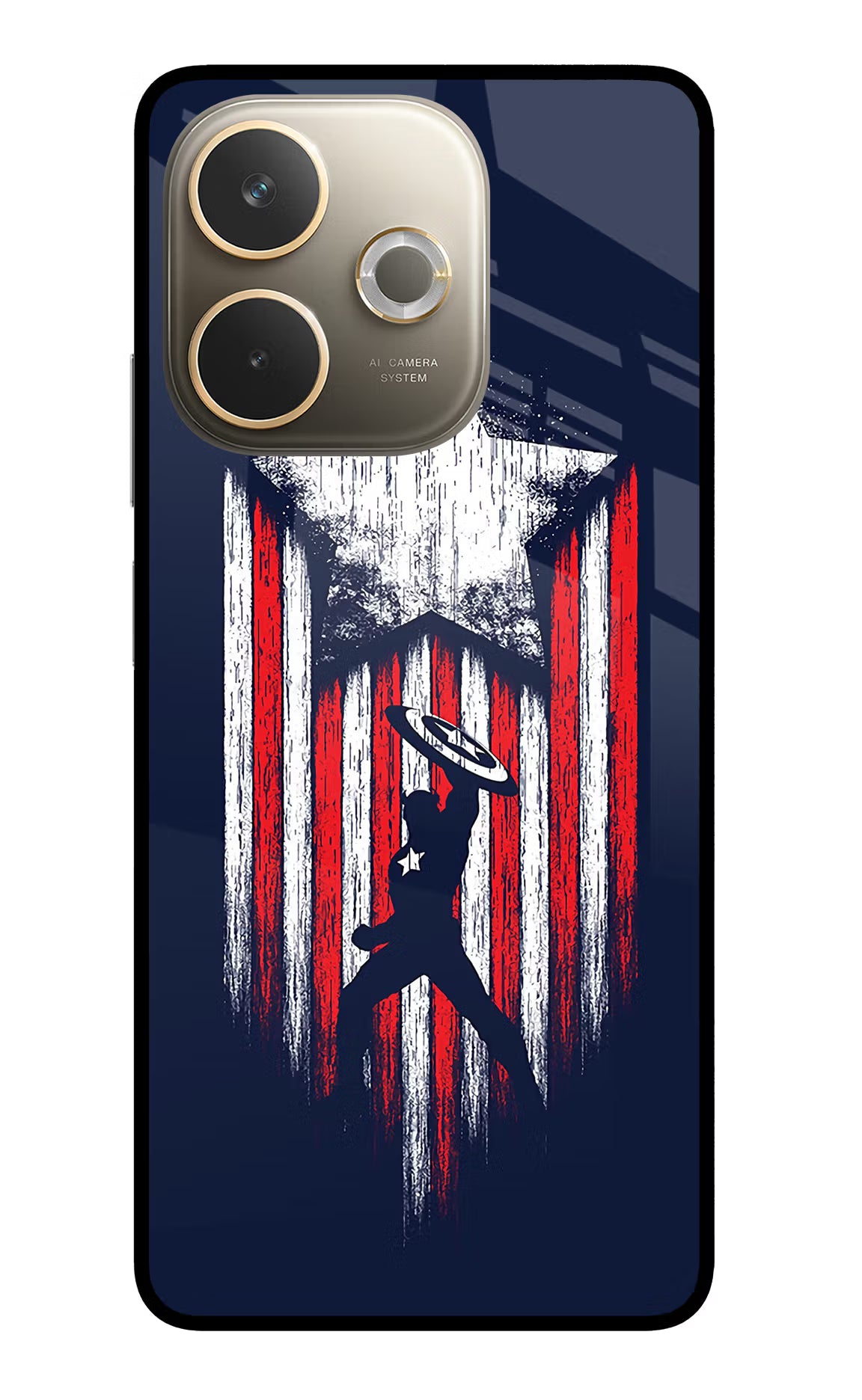 Captain America Marvel Art Oppo A5 Pro 5G Glass Case Back Cover by Casekaro