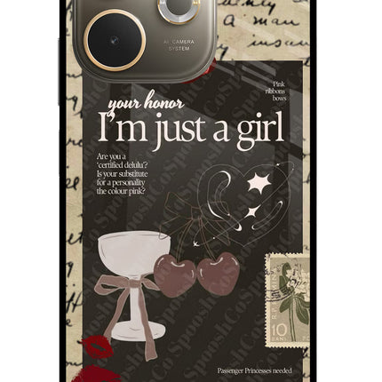 I am just a girl Oppo A5 Pro 5G Glass Case