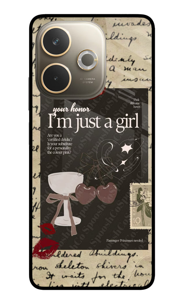I am just a girl Oppo A5 Pro 5G Glass Case