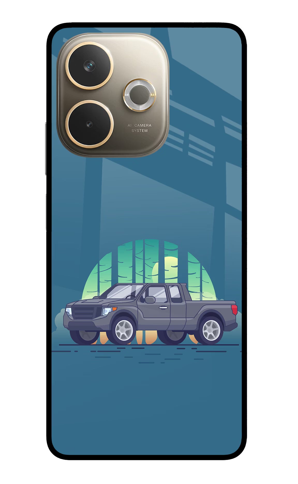 Retro Garage Vibe Oppo A5 Pro 5G Glass Case Back Cover by Casekaro