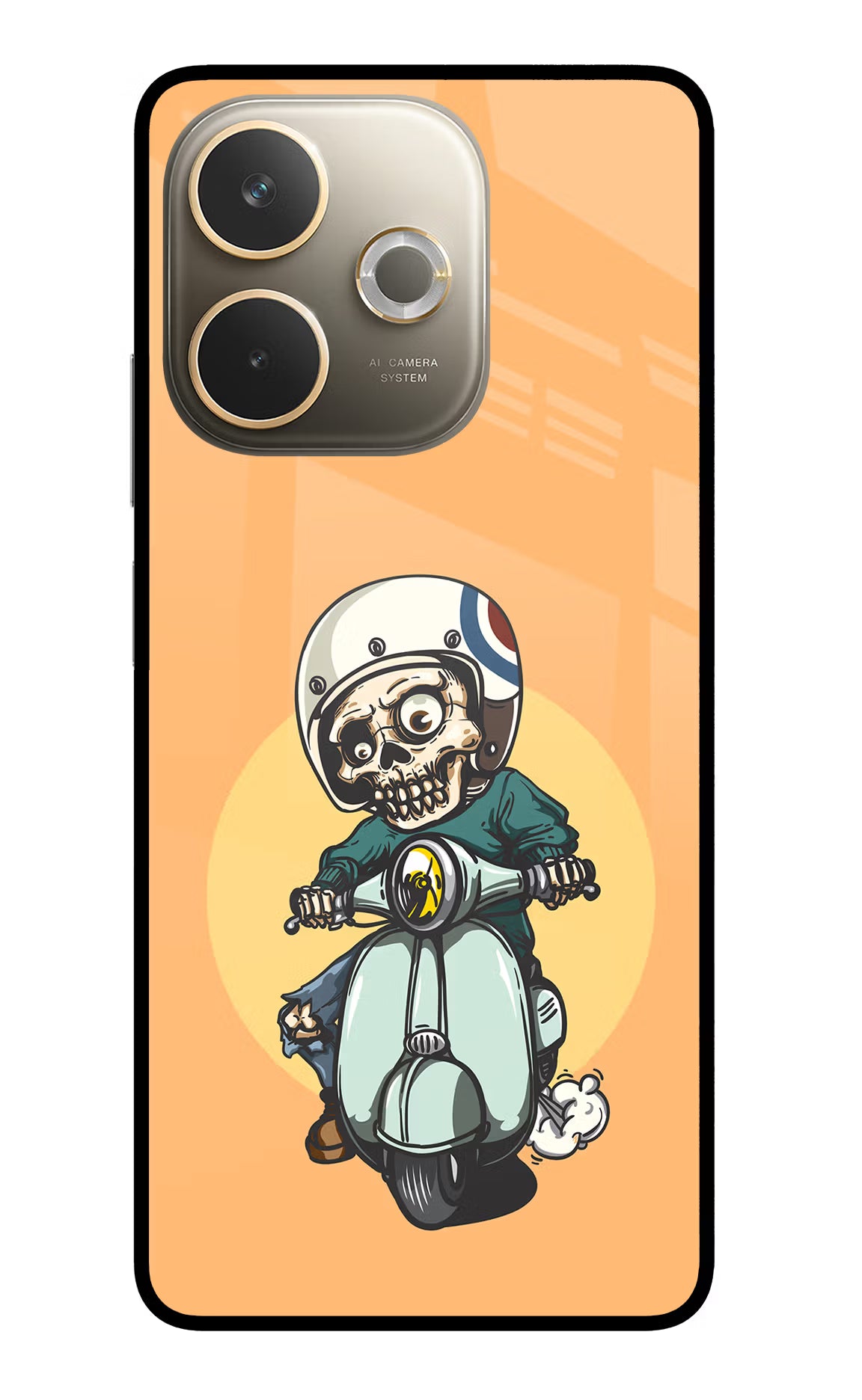 Undead Biker Oppo A5 Pro 5G Glass Case Back Cover by Casekaro