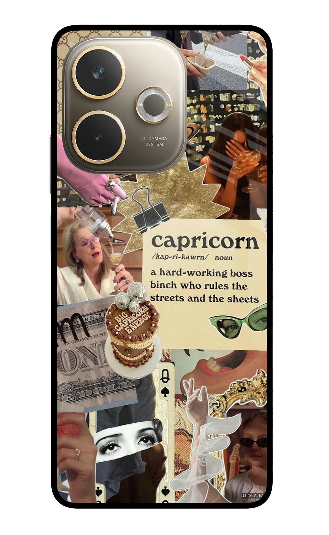 Capricorn Zodiac Oppo A5 Pro 5G Glass Case Back Cover by Casekaro