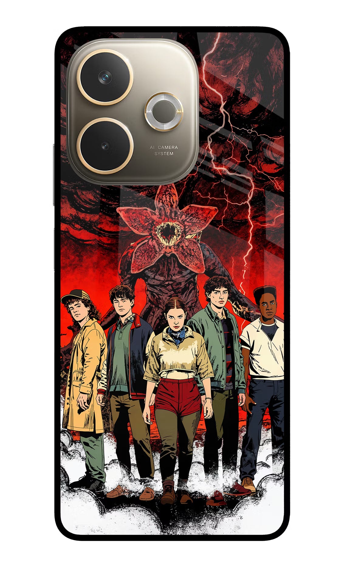 Ordinary Things Characters Oppo A5 Pro 5G Glass Case Back Cover by Casekaro